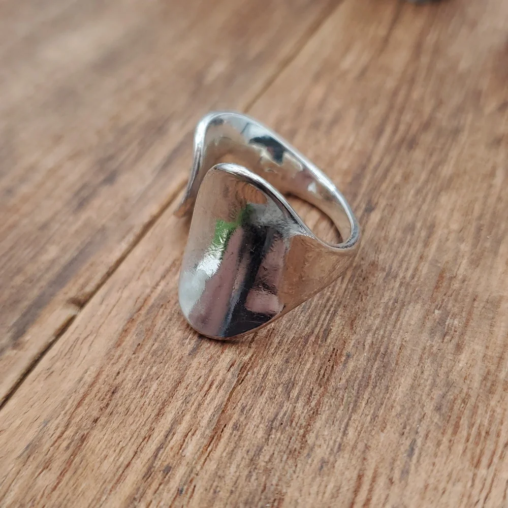 Silver‎ Men's Ring Adjustable Band R817